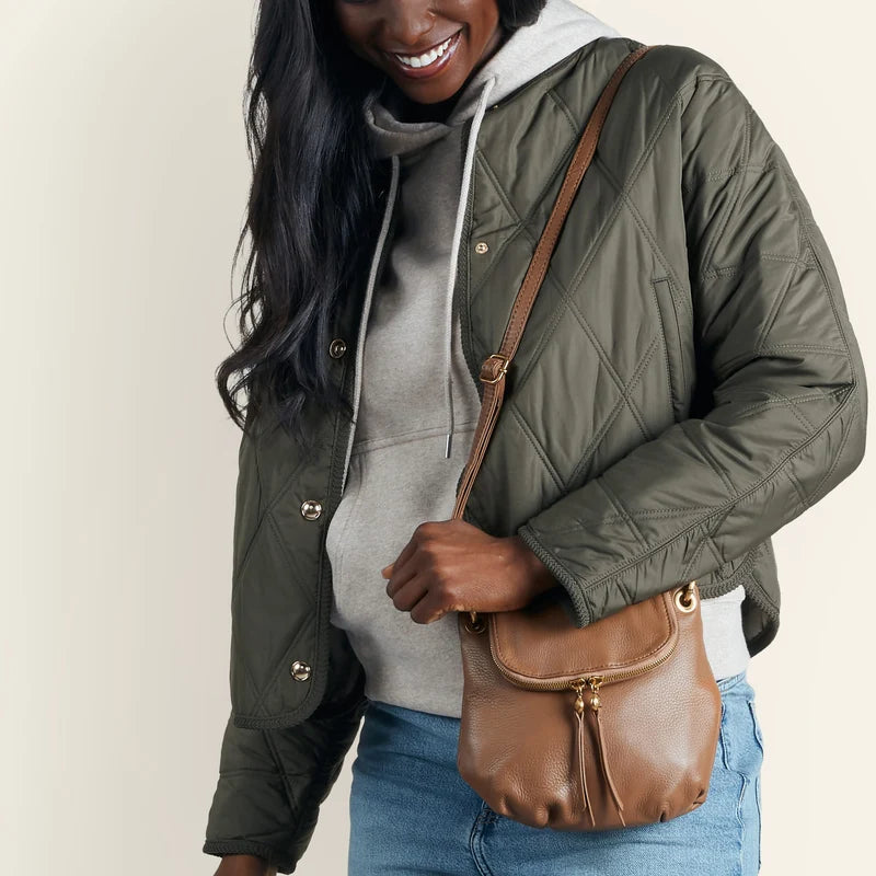 Fern Zip-Flap Timber Brown Crossbody
