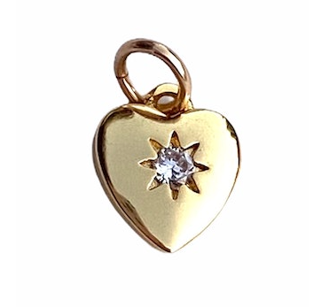 Heart With Gem Charm