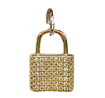 Lock Pave Charm