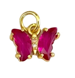 Fuchsia Butterfly Charm