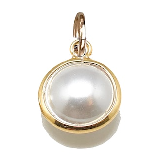 Pearl Gold Rim Charm