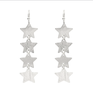 Under The Moonlit Sky Silver Earrings