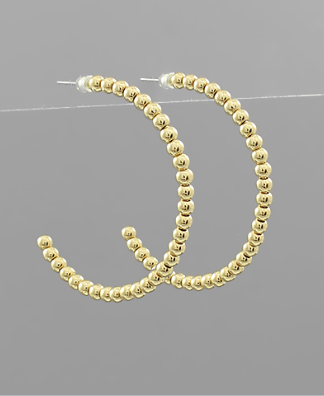 Having A Ball Gold Hoop Earrings