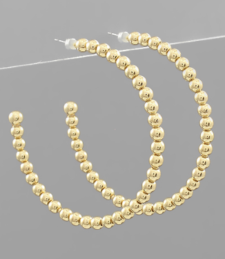 Gabi Ball Gold Hoop Earrings