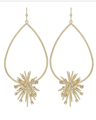In Your Sight Teardrop Gold Earrings