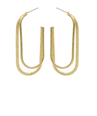 Here Not There Gold Hoop Earrings