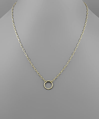 Special Treat Circle Pendant Necklace
