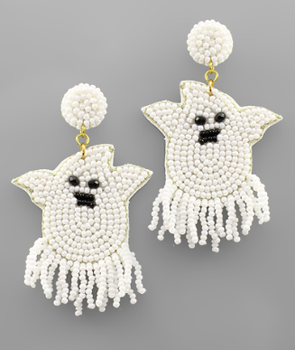 Ghost Beaded Earrings