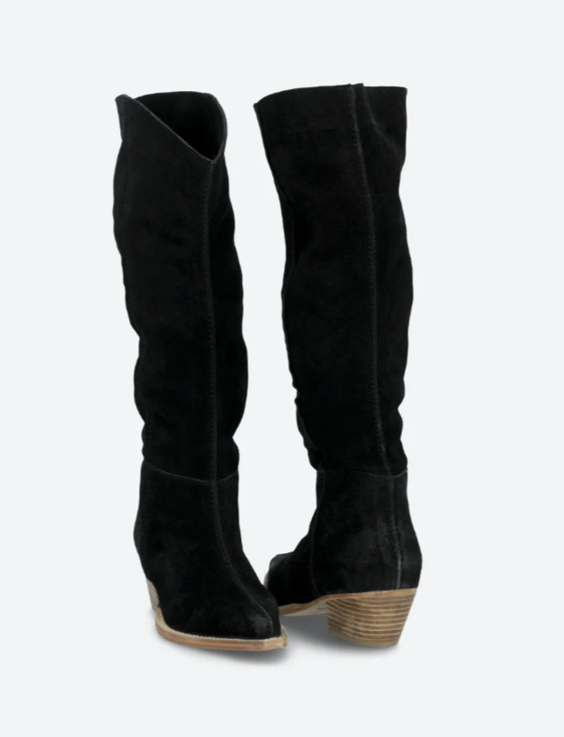 Sway Low Slouch Black Boots