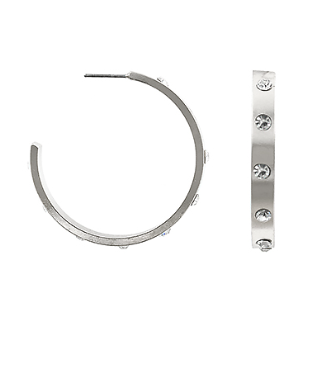 Attention to Detail Silver Hoops