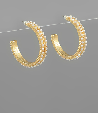 Lost in Your Smile Gold Hoops