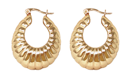 Bold and Pretty Gold Hoops