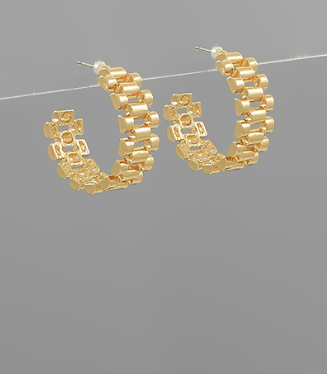 Watch Chain Small Gold Hoops