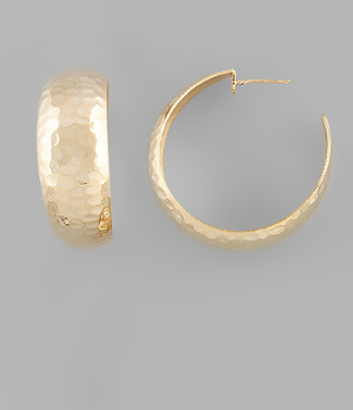 Locking Eyes Gold Hoops