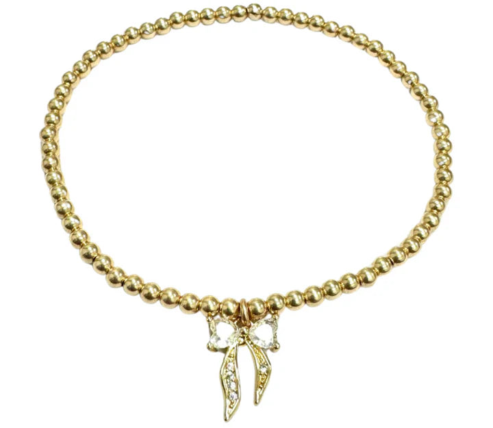 Miracle Bow 14K Gold Filled Beaded 3MM Bracelet