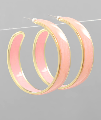 Pretty + Perfect Pink Hoops
