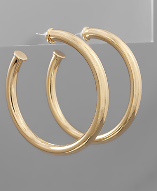 Simple One Gold Hoops