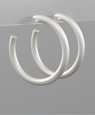 Big Energy Silver Hoops