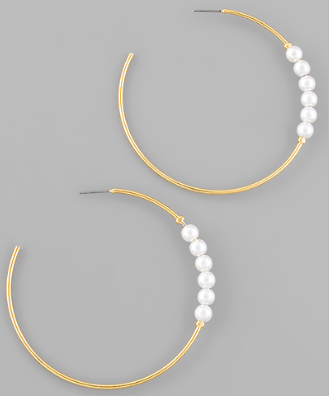 Pearl Whisper Gold Hoops
