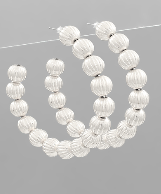 Hidden Glow Worn Silver Hoops