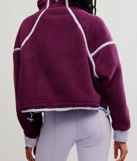 Mountain High Mid Black Cherry Combo 1/2 Zip Fleece