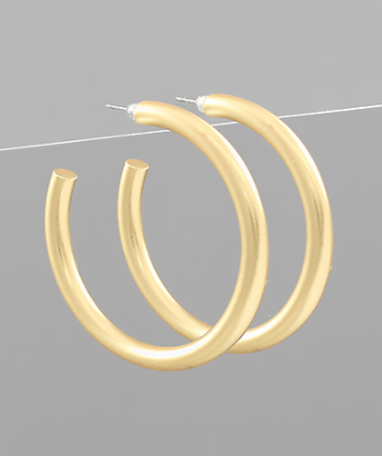 Taking Measurements Gold Hoop Earrings
