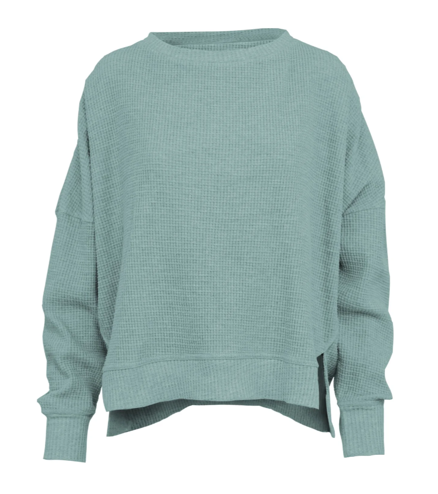 Lounge Waffle Knit Mist Top