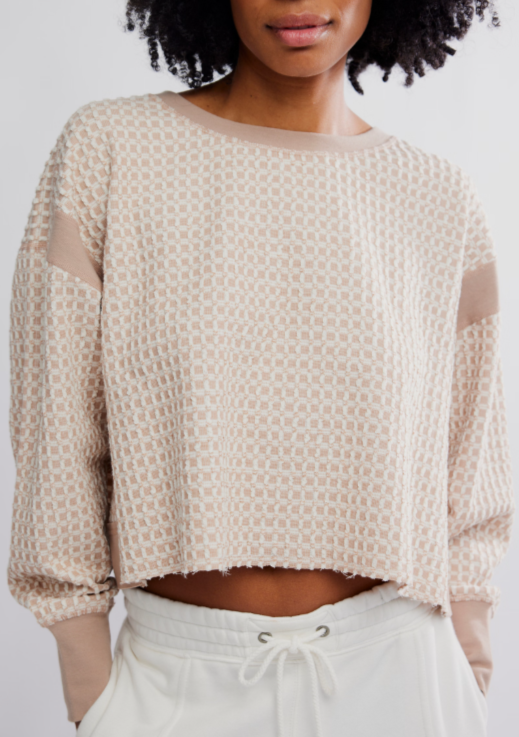 My Time Layer Textured Sandy Top