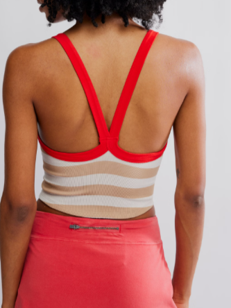 All Clear Striped White Combo Cami