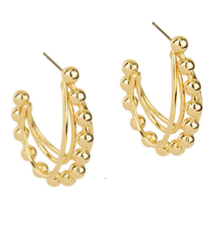 Halo Ball Hoop Earrings