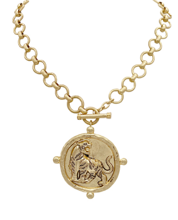 Tiger Medallion Necklace