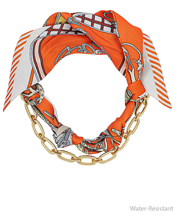 Scarf Multi Orange Necklace