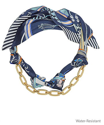 Scarf Multi Navy Necklace