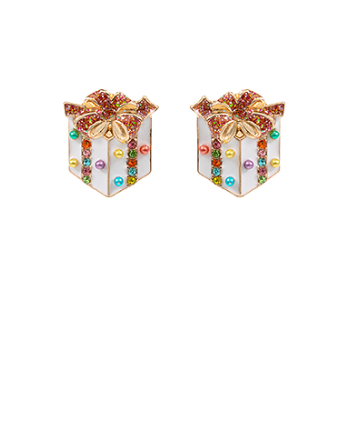 Christmas Gift Box Stud Earrings