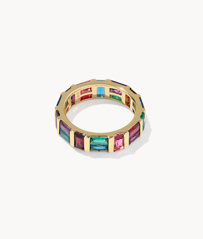 Jamie Gold Band Ring in Multi Mix