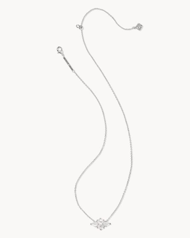 Abbie Silver Crystal Short Pendant Necklace