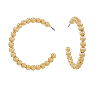 In a Row Hoop Earrings