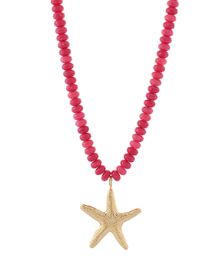 Star Fish Pink Necklace