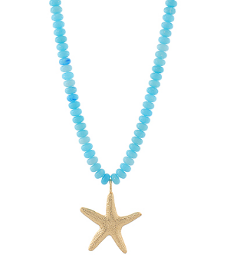 Star Fish Blue Necklace