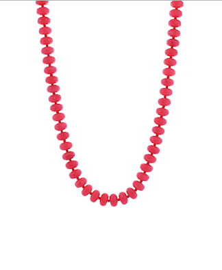 Rondelle Bead Fuchsia Necklace