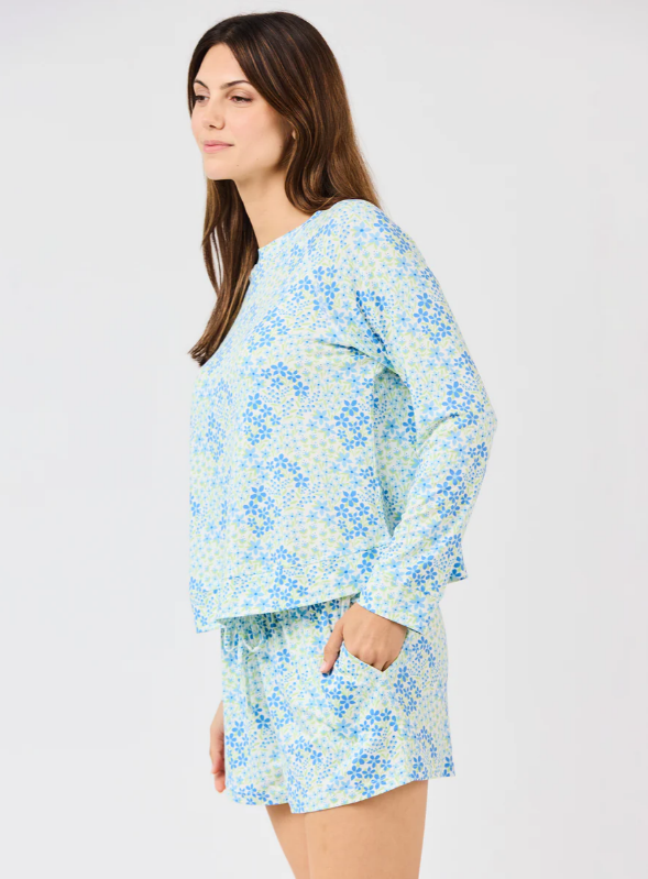 Annie Larkspur Fields Blue Pajama Set