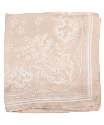Antique Paisley Beige Bandana Scarf