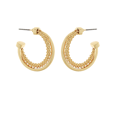 The Upper Hand Gold Hoops