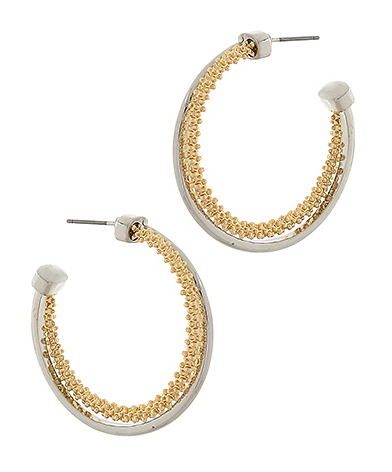 Everyday Luxe Mixed Metal Hoops