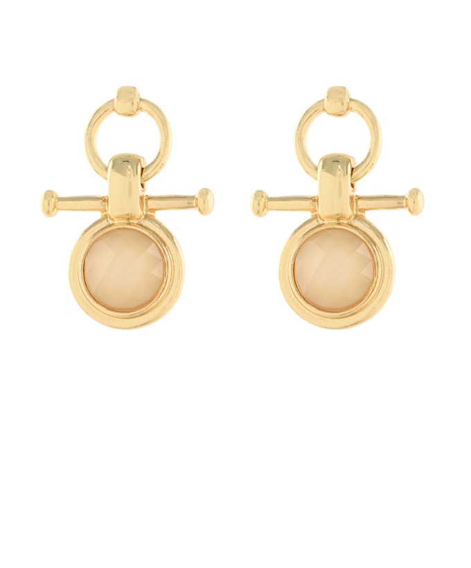 Balanced Perspective Beige Earrings
