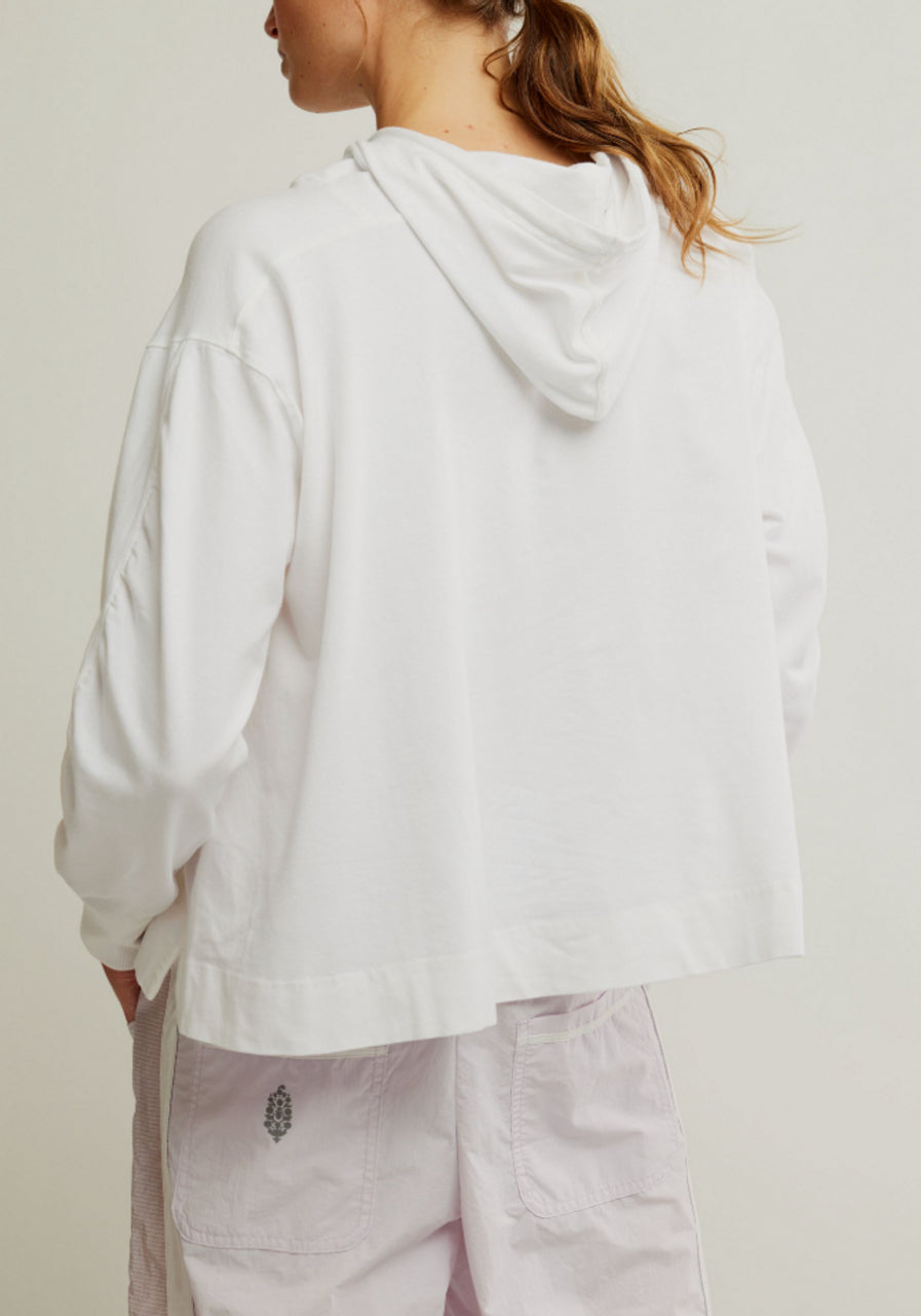 Hot Shot Hooded Layer White Top