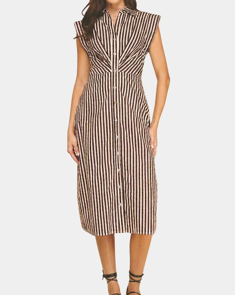 Let It Play Out Brown Dress