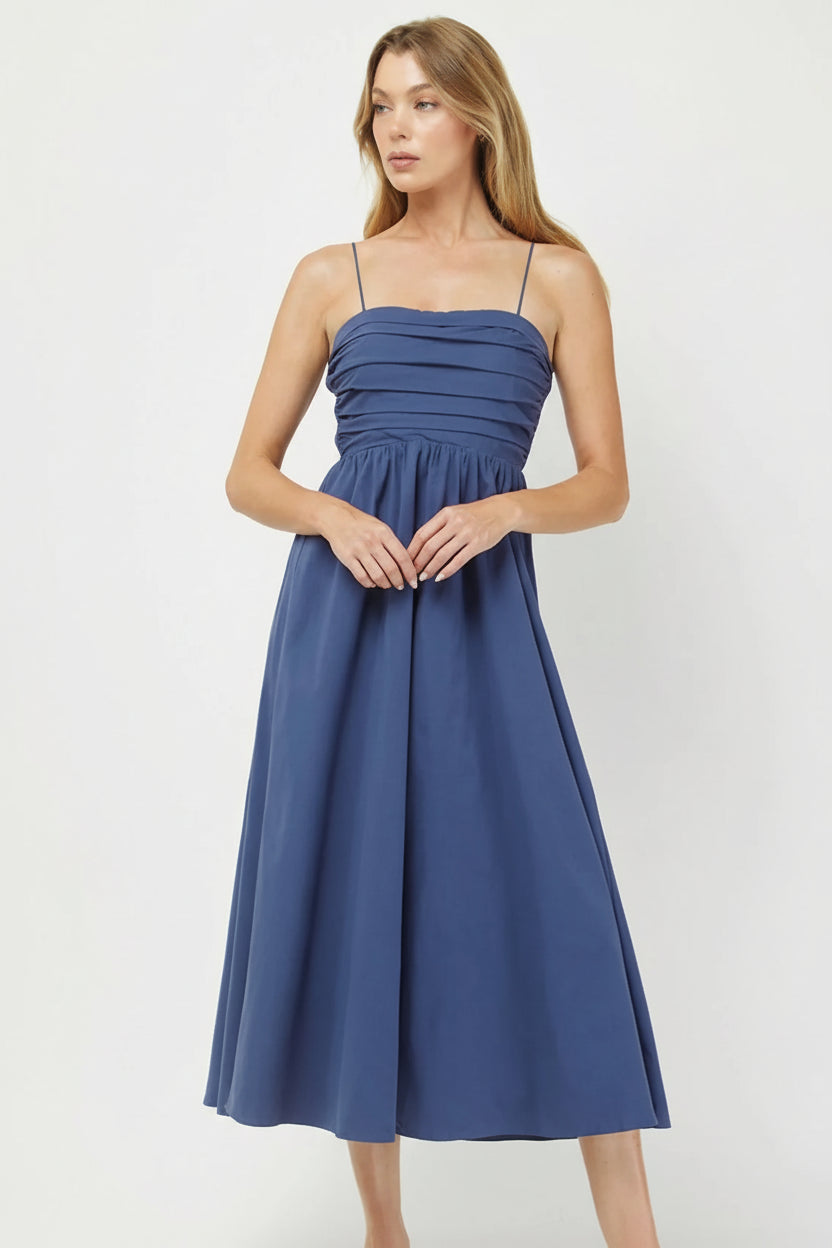 Elegantly In Route Midi Dress