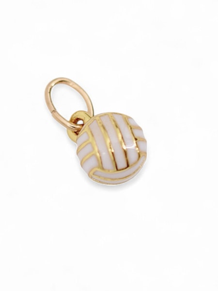 Sport Gold Enamel Volleyball Charm