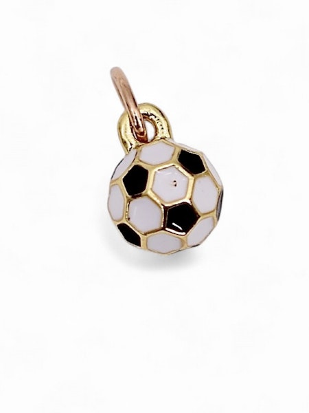 Sport Gold Enamel Soccer Charm